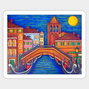 Moonlit Campo San Barnaba Sticker